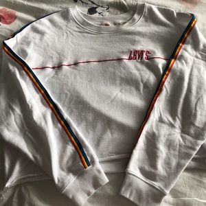 Levi’s Rainbow Sleeve Crop 🌈
